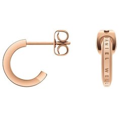 Серьги конго, пусеты Daniel Wellington, золотистый