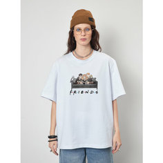 Футболка NOT TODAY, размер L-XL, белый/белый