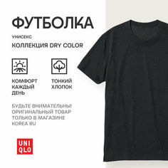 Футболка Uniqlo Базовая коллекция, 1 шт., размер M, черный