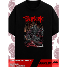 Футболка ANICLOT, размер XS, черный