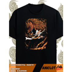 Футболка ANICLOT, размер XS, черный