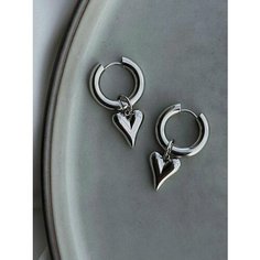 Серьги конго, серый Blue Jewelry