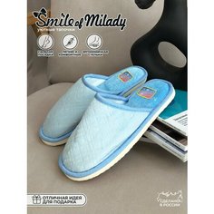 Тапочки Smile of Milady, размер 40/41, бирюзовый