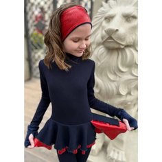 Костюм для фигурного катания Olivi Classic Утепленный комбинезон, размер L-II объем, красный, синий