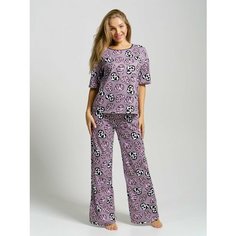 Пижама BUY-TEX.RU женская с брюками, размер 48, пыльная роза