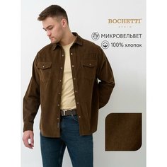 Рубашка Bochetti, размер 52, темно-коричневый
