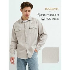 Рубашка Bochetti, размер 54, светло-серый