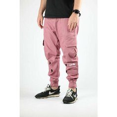 Брюки джоггеры BLK CROWN, размер XS, малиновый