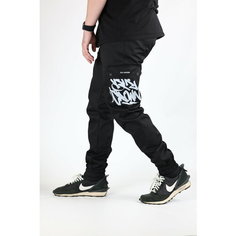 Брюки спортивные BLK CROWN, размер XL, черные в рубчик