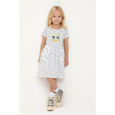 Платье crockid КР 5754/белый,горошки, размер 56/98, белый