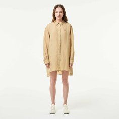 Рубашка LACOSTE, размер T42, светло-коричневый