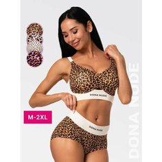 Комплект нижнего белья DONA NUDE Set_D017, размер M, коричневый