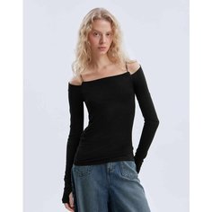 Лонгслив Gloria Jeans, размер XXS (36-38), , черный