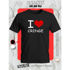 Футболка с принтом i love gringe я люблю ухмыляться, размер XXL, черный Ginger Cate
