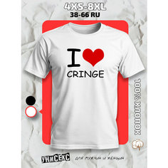 Футболка с принтом i love gringe я люблю ухмыляться, размер M, белый Ginger Cate