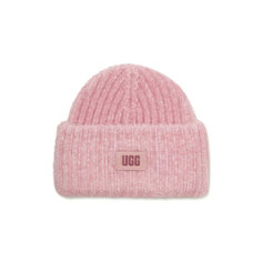 Шапка бини UGG Chunky Plush Cuff Beanie для женщин, размер OneSize, розовый