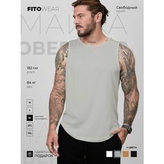 Майка спортивная, размер S, серый