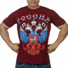 Футболка ВОЕНПРО, размер 52, бордовый