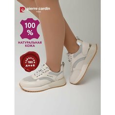 Кроссовки Pierre Cardin, полнота G (EU)/ на среднюю и широкую стопу, размер 39, бежевый