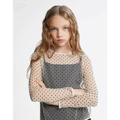 Лонгслив Gloria Jeans, размер 8-10л/134-140, бежевый