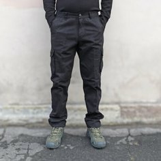 Брюки карго , размер M, черный Без бренда