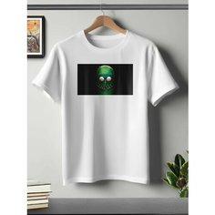Футболка ONEQ унисекс 60-62 (4XL) размер с принтом Рик и Морти, белая, размер 4XL, белый