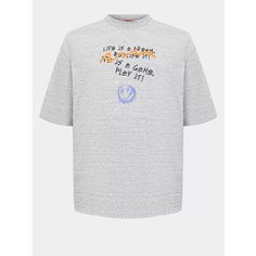 Футболка JUST CLOTHES, размер 48, серый
