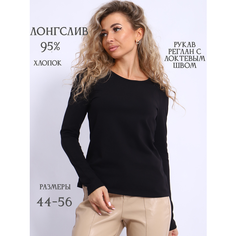 Лонгслив Палитра ТЕКСТИЛЬ, размер 52, , черный