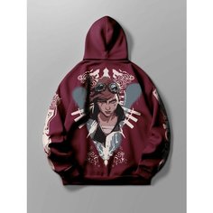 Худи NAKAMA, размер L, , бордовый