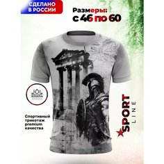 Футболка спортивная KrasPrint, размер 2XL, черный, серый