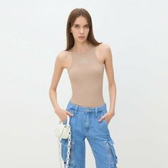 Майка GUESS, размер M, бежево-коричневый
