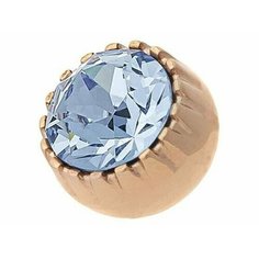 Шарм Qudo, кристаллы Swarovski, желтый, голубой