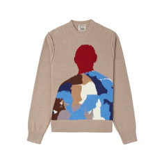 Свитер KidSuper Reverse Intarsia Figure, размер L, , tan