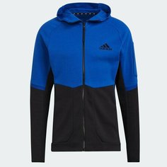 Толстовка adidas, размер L, , черный/синий