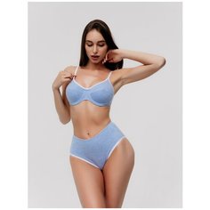 Бюстгальтер VIVALIA Нижнее белье, размер 85A, белый, голубой