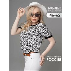 Блуза ДЖЕЙTSOY, размер 54, белый/черный