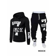 Костюм спортивный MOOCIE, размер 46, черный