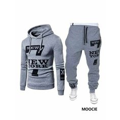 Костюм спортивный MOOCIE, размер 44, серый