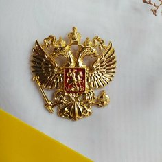 Брошь Queen Fair, эмаль, золотистый
