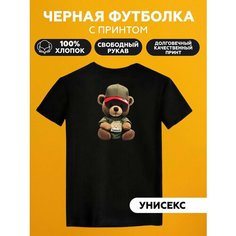 Футболка Futbolkoff игрушка плюшевый медведь, размер M, черный
