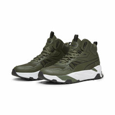 Кроссовки PUMA Trinity Mid Hybrid, полнота F (EU)/ на среднюю стопу, размер 9 UK, зеленый