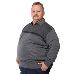 Пуловер Turhan, размер 4 XL, , темно-серый меланж