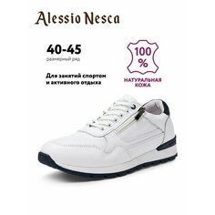 Кроссовки Alessio Nesca, полнота G (EU)/ на среднюю и широкую стопу, размер 42, белый/синий