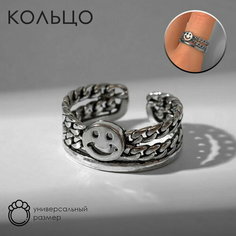 Кольцо Queen Fair, безразмерное, ширина 7 мм, серебристый