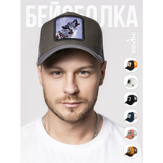 Бейсболка Bodami Бейсболка хаки с волком для мужчин, размер 54-60, хаки