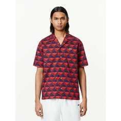 Рубашка LACOSTE, размер T41, красный/синий