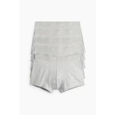 Трусы H&M, комплект из 5 шт., размер L, серый