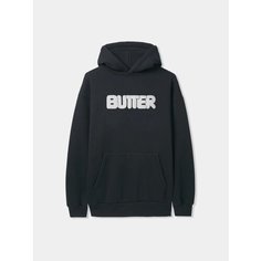 Худи Butter Goods Puff Rounded Logo, размер L, , черно-серый