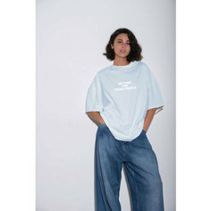 Футболка BYGG, размер onesize, голубой, белый