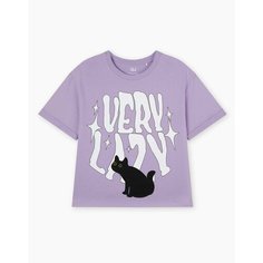 Футболка Gloria Jeans, размер 6-8л/122-128, фиолетовый